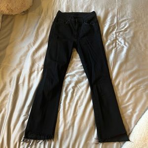 Black Mother Insider Crop Jean